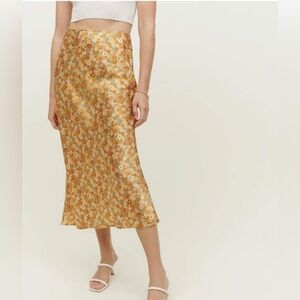 Reformation Petites Pratt Silk Midi Skirt - 4P